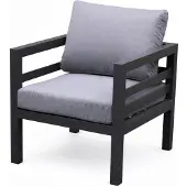 AVH-Collectie Fabri lounge tuinstoel aluminium antraciet