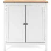 CALICOSY - Ladekast met 2 deuren L80 cm - Wit decor - BERGEN