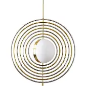 Halay Jonathan Adler Electrum Kinetic Chandelier - plafondlamp - 1 stuk - dimbaar met messing en nikkel ringen