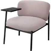 COMHOMA loungestoel, fauteuil, relaxstoel, oorfauteuil, modern, gestoffeerde stoel met metalen poten, losse bank voor woonkamer/slaapkamer/tuin, paars