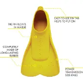 Cressi Light Junior Swimming Fins Geel EU 34-35 Kinderen