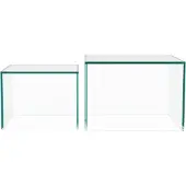 Fonq Float Bijzettafel - Set van 2 - Crystal Clear