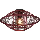 Good&Mojo Plafondlamp Maui, dimbaar, rood, Woon-/ Eetkamer, Bamboe, Design, plafondlamp