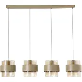 Searchlight Hanglamp Royal 4-lichts zand bruin
