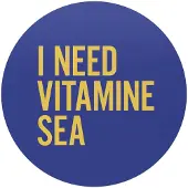 Reinders - Vitamin Sea - Glasschilderij Ø 70 cm - Blauw