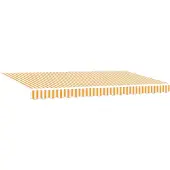 vidaXL Uitschuifbare luifel Geel 350 x 200 cm Stof