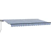 vidaXL Uitschuifbare luifel Blauw 400 x 200 cm Stof