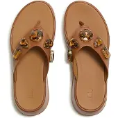 Original Brands F-mode ultra-jewel leather toe-post sandals
