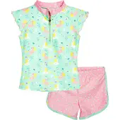 Playshoes UV-bescherming 'Einhorn' geel / mintgroen / lichtroze / wit