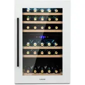 Klarstein Wijnkoelkast 2 Zones, 132 L Drankkoelkast, Smalle Inbouw Wijnkoelkast, Met Glazen Deur, Outdoor, 5–22 °C, 41 Flessen