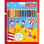 Stabilo Buntstifte - Trio Thick - 18 st. - Mehrfarbig - - One Size - Buntstiftsets