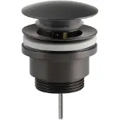 Hak Wastafelafvoer 5/4", klikwaste, grote stop, 1-5,5cm, gunmetal