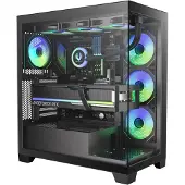 BitFenix PC-behuizing - BITFENIX - CETO Premium Edition - Mid-Tower - ATX - Zwart - Gehard glas - USB-C en...