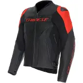 Dainese Racing 5 Heren Leren motorjas Zwart/Rood 48 Mannen