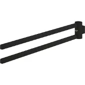 GROHE Handdoekhouders + handdoekhaken, SELECTIE 2-armig handdoekrek, draaibaar fantoom zwart