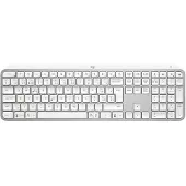 Logitech MX Keys S - Clavier - rétroéclairé - sans fil - Bluetooth LE - QWERTZ - Suisse - commutateur : commutateurs à clé à ciseaux - gris pâle