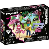 Playmobil Monster High Valentijnsdag Date | Draculaura en Clawd met parkbankje en accessoires | Kinderspeelgoed voor kinderen vanaf 5 jaar | 72043
