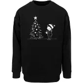 Merchcode Sweatshirt 'Christmas Cute Kid' zwart / wit