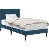 vidaXL Bedframe met hoofdeinde Blauw 90 x 200 cm Fluweel