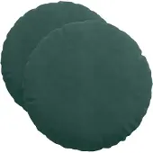 vidaXL Zitkussens 2 pcs Fluweel Donkergroen Ø50 x 19 cm