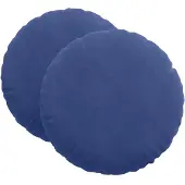 vidaXL Zitkussens 2 pcs Politieblauw Ø 40 x 13 cm Fluweel