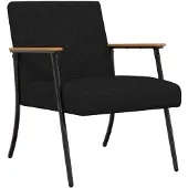 vidaXL Fauteuil Zwart Stof