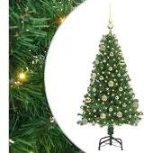 vidaXL Kunstkerstboom Groen 120 cm PVC en Staal en Kunststof