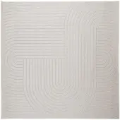 vidaXL Vloerkleden Vierkant PALMERAS Crème 120 x 120 cm Polyester