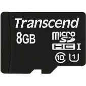 Transcend TS8GUSDCU1 microSDXC/SDHC Klasse 10 UHS-I 400x (Premium) 8GB