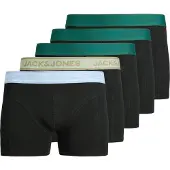 Jack & Jones Boxershorts 'JACWesley' lichtblauw / kaki / donkergroen / zwart