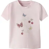 Name it Shirt 'NBFFIANE' blauw / lichtgeel / spar / rosa