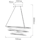 Fantasia BOA LED Pendel 105W SMD 3000K dimbaar ø900mm wit 3m kabel