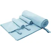 vidaXL Sporthanddoek Set 3 st Blauw 210 x 100 cm