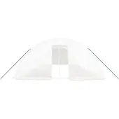 vidaXL Tuinkas met stalen frame 50 m² 10x5x2,3 m wit