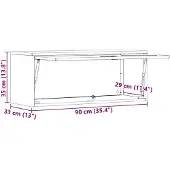 vidaXL Antraciet 80 x 33 x 35 cm Poedergecoat staal