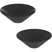 vidaXL Wastafels, 2 stuks, zwart, glanzend, Ø42x14 cm, keramiek