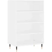 vidaXL Hoge kast 57x35x90 cm bewerkt hout wit