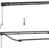 vidaXL Handmatig uitschuifbare luifel Geel en Wit 2,5 x 2 m