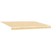 vidaXL Handbediende luifel met LED's Geel en Wit 4 × 3 m