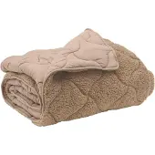 vidaXL Volledig Jaar Dekbed Gekwilt Taupe 135 x 220 cm