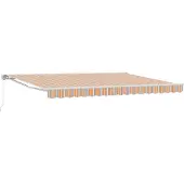 vidaXL Handmatig uitschuifbare luifel Oranje, Grijs, Blauw, Wit