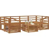 vidaXL Buiten bank set 7 st Naturel Massief Acacia Hout