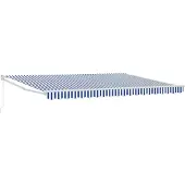 vidaXL Uitschuifbare luifel Blauw en Wit 4 x 2 m