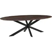 Label51 James Eetkamertafel - Bruin - Hout - 240 cm - Ovaal