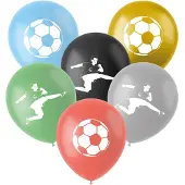 Folat - Latexballonnen - fantastic football - 33 cm - 6 stuks - WK voetbal 2026 - WK voetbal versiering - WK voetbal outfit - Nederland WK