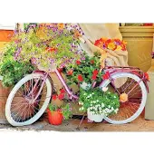 Magnolia puzzel Bicycle with Flowers - 1000 stukjes legpuzzel.
