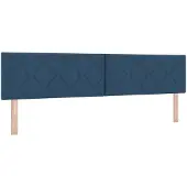 vidaXL LED Hoofdbord Blauw 200 cm Stof