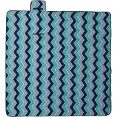 vidaXL Picknickkleed opvouwbaar golven 200x200 cm fluweel blauw