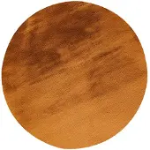 Muratap Heaven fluffy soft vloerkleed hoogpolig effen tapijt geel- 160 cm rond