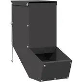 vidaXL Konijnenvoerbak Zwart 12,5 x 26 x 28,5 cm Koudgewalst Staal